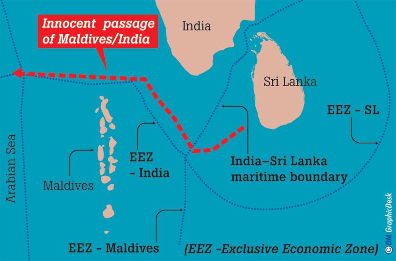 SL seeks innocent passage via Indian territorial waters to enter Arabian Sea