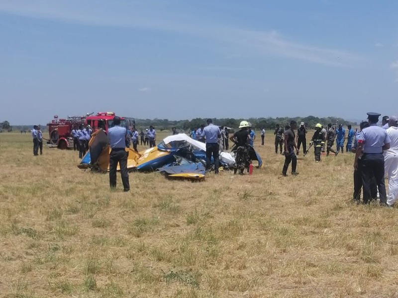 Training Aircraft PT-6 Crashes in China Bay Trinco. SLAF committee probe the incident