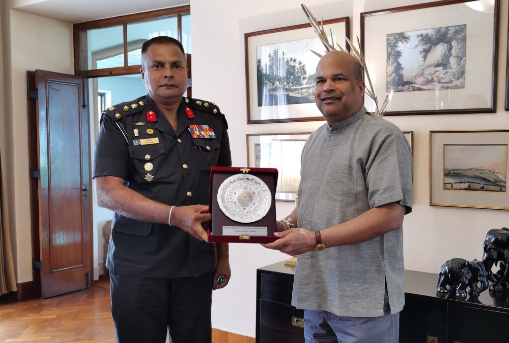Brigadier WASR Wijedasa led the visiting SLNDC delegation with Sri Lanka’s High Commissioner to India Milinda Moragoda in New Delhi.