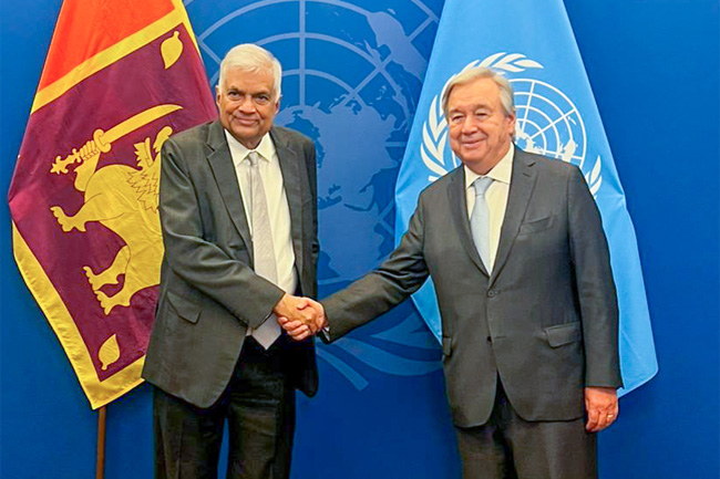 Cordial talks between President Ranil and UN chief Guterres