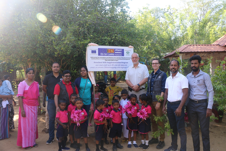 Head of Cooperation for the EU Delegation visits project interventions implemented by ADRA in Wilgamuwa, Matale