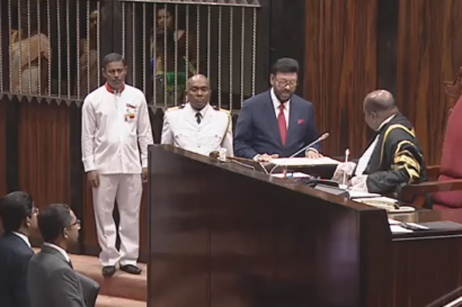 Ali Zahir Moulana sworn in as MP