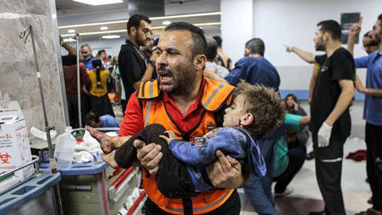 Hamas and Israel trade blame after Gaza hospital blast kills hundreds