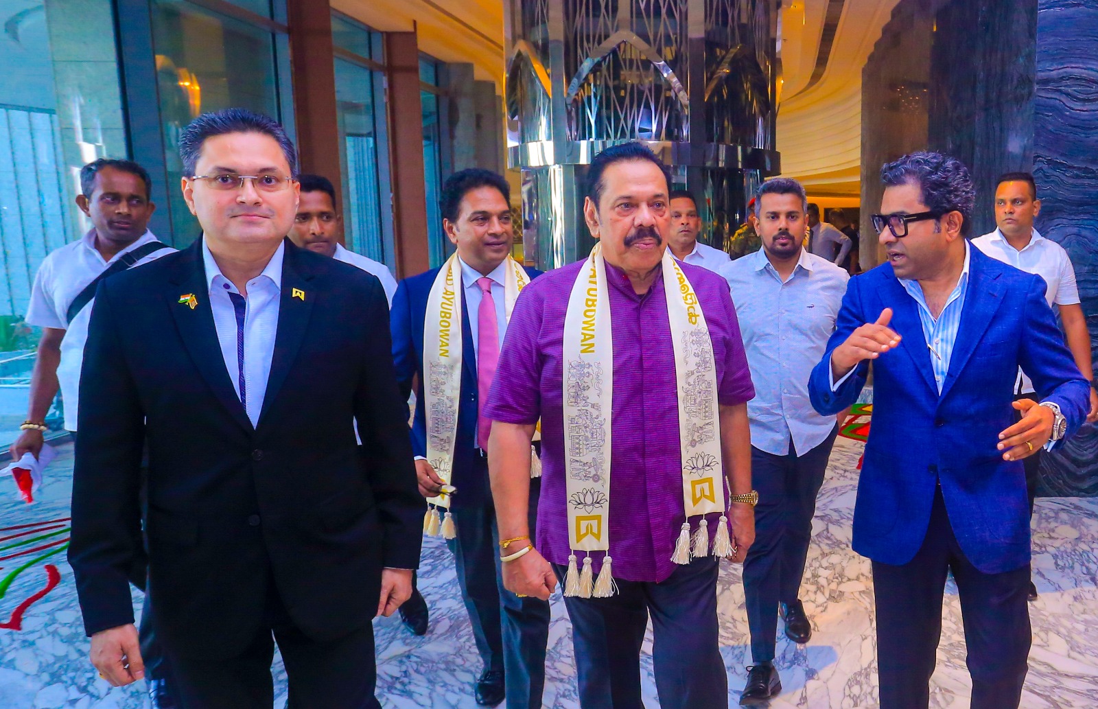 Former President Mahinda Rajapaksa Inspects Progress of Grand ITC Hotel Construction in Colombo