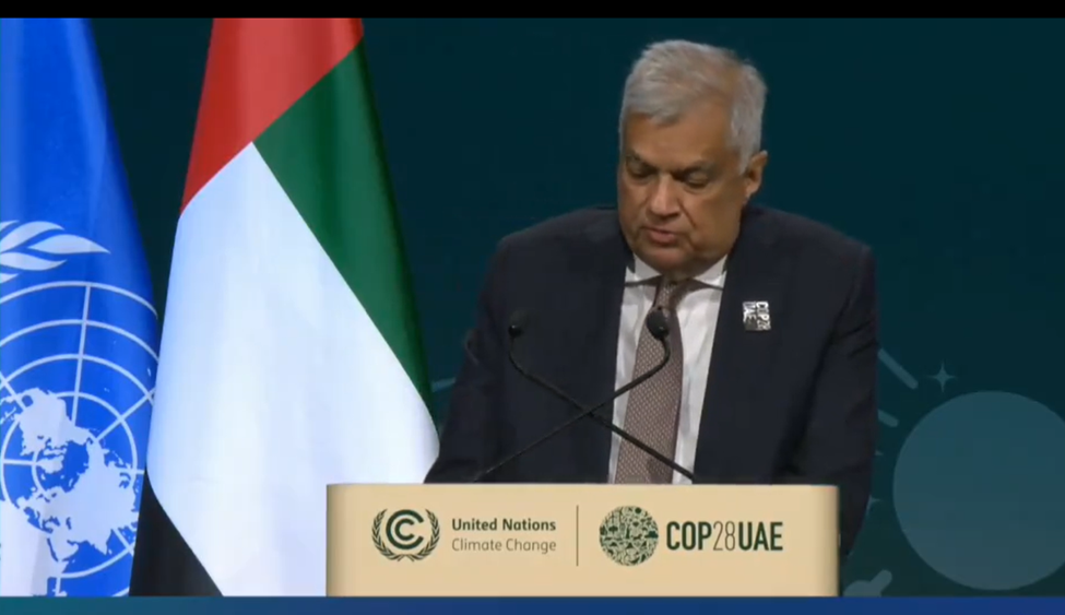 President Ranil Wickremesinghe Advocates Bold Climate Action at COP28