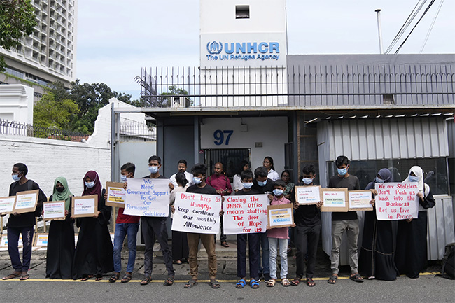 Rohingya refugees in Sri Lanka protest planned closure of U.N. office, fearing abandonment