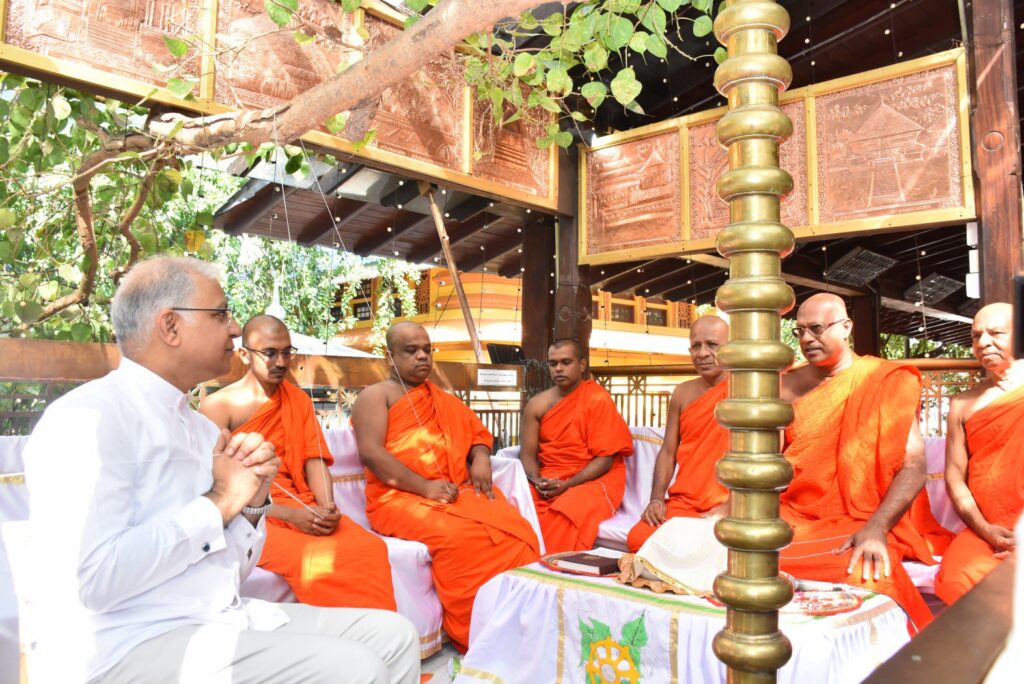 India High Commissioner visits Gangaramaya Temple Colombo