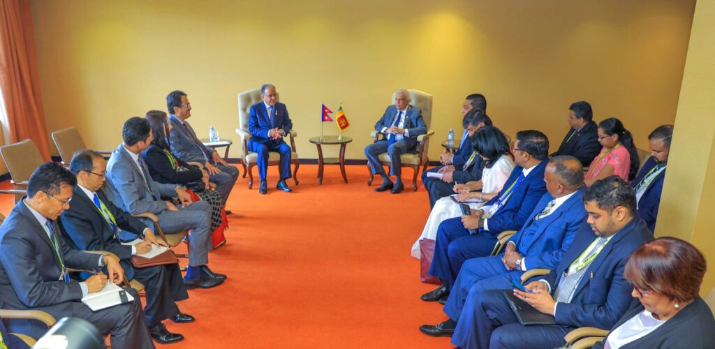 meeting between Sri Lanka President and Nepal Prime Minister