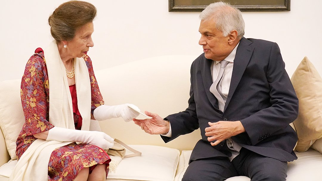 The Princess Royal delivered a message from The King to the President and First Lady of Sri Lanka