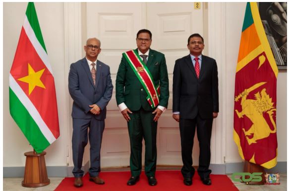 Ambassador Sumith Dassanayake Presents Credentials in Suriname