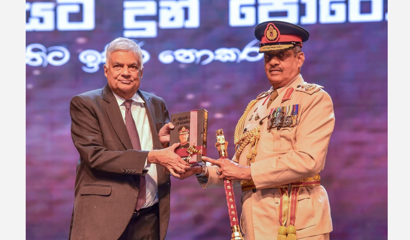 The President presided over the book launch by Field Marshal Sarath Fonseka
